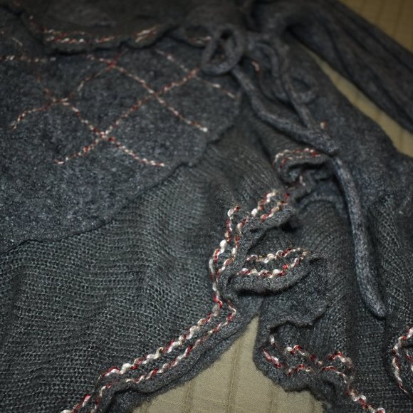 SOLD 🦋 FORLA PARIS Wrap Knit Cardigan Sweater - Picture 8 of 16